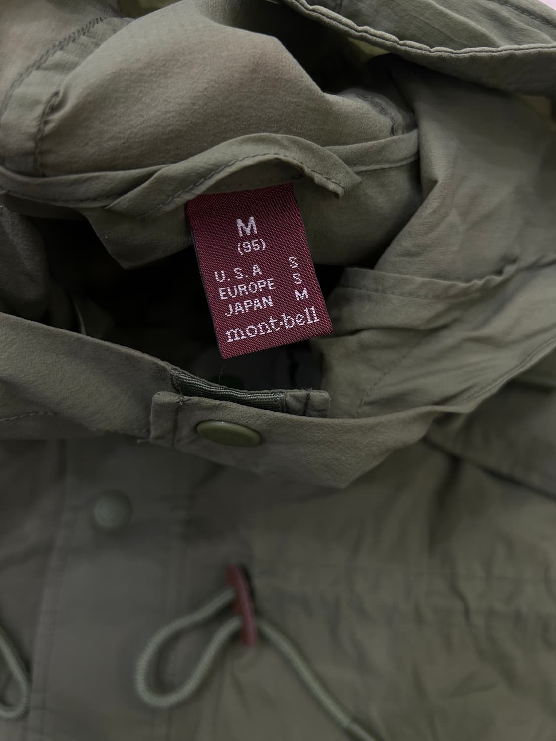 [M]몽벨 방풍 나일론 후드 사파리 자켓/카키 상품이미지6