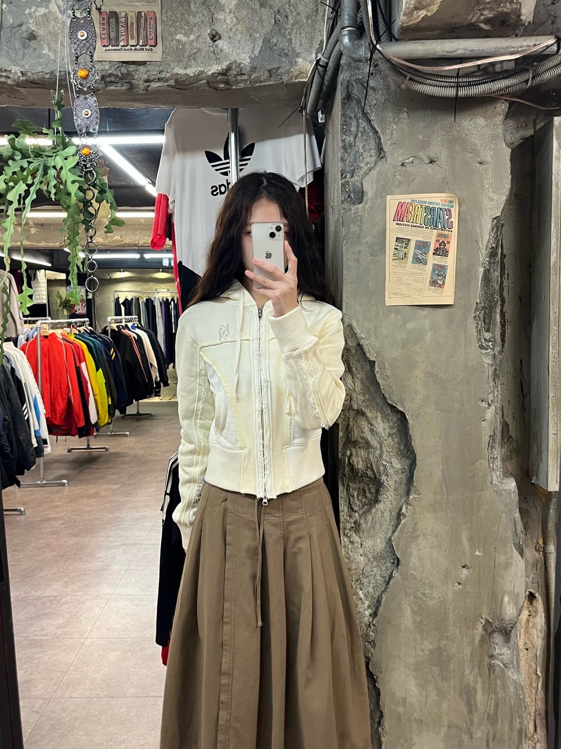 키르시 투웨이 크롭 후드집업 크림 #csz1937 상품이미지2