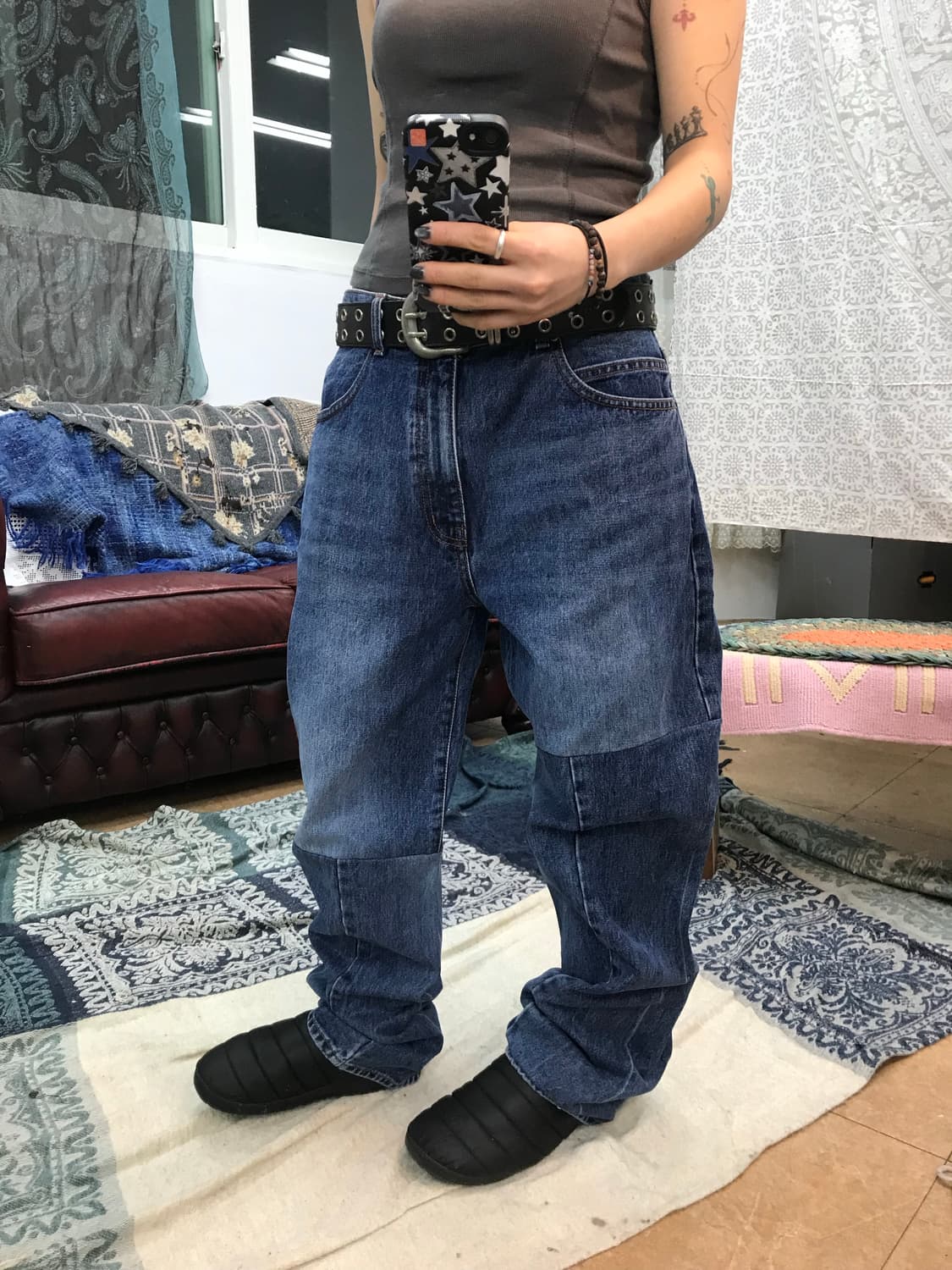 라이풀 절개 디테일 데님팬츠  상품이미지1