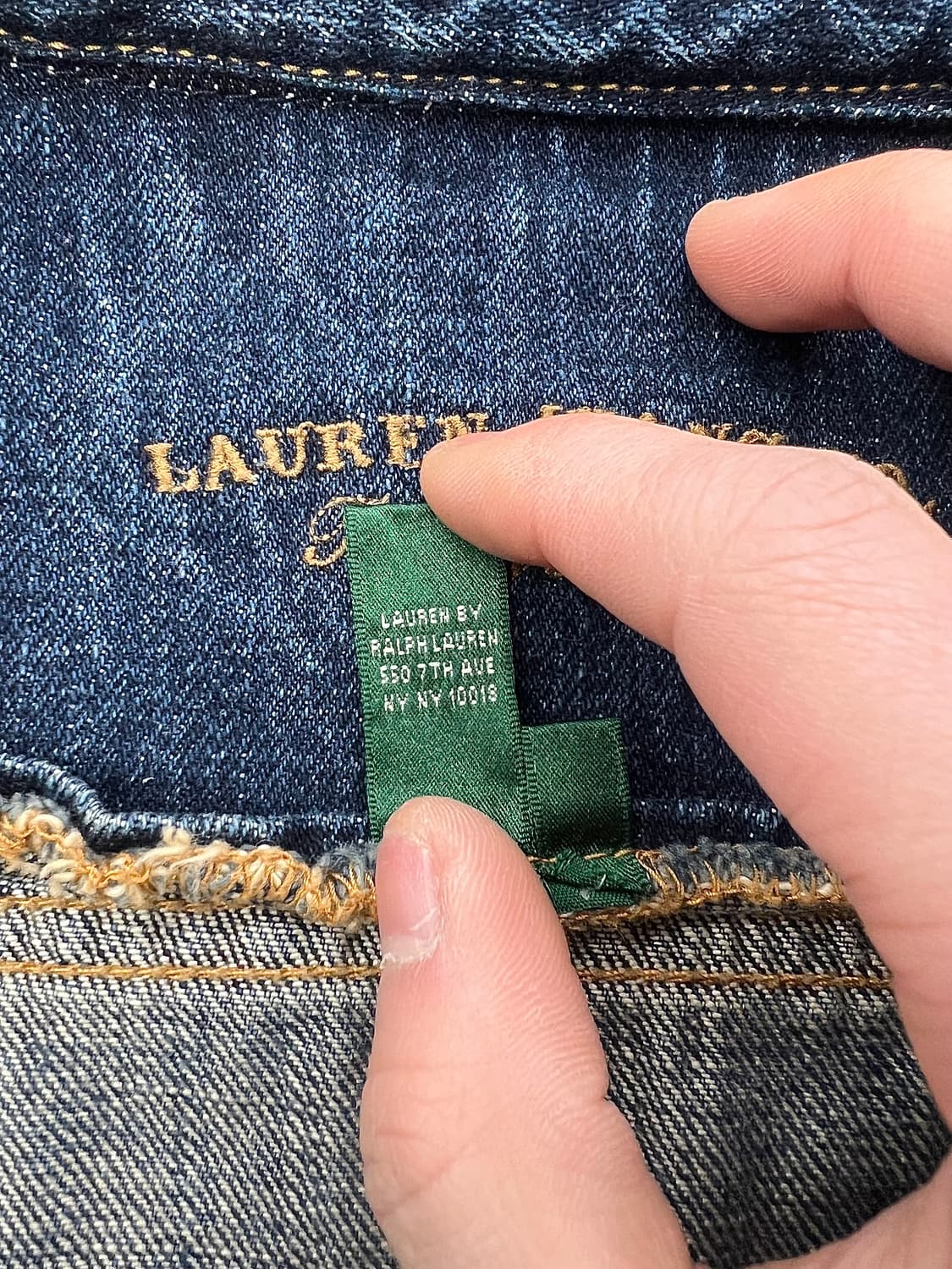 로렌 진스 싱글 포켓 데님 집업 자켓 상품이미지8