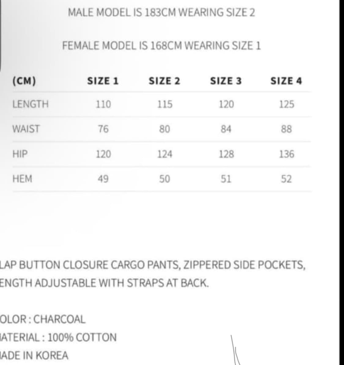 혜인서 워시드 카고팬츠 차콜 2 미듐 상품이미지6
