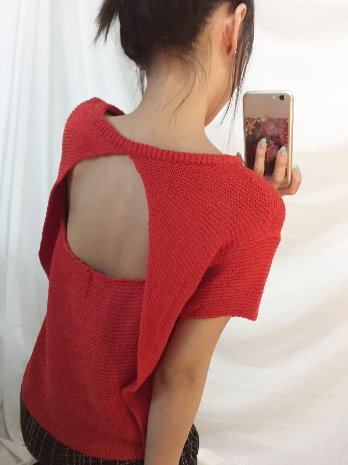 백리스 반팔 니트 상품이미지4