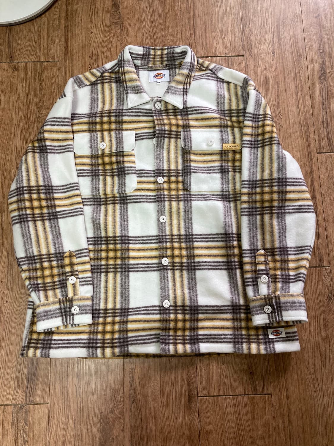 [2XL/XXL] 디키즈 체크 셔츠 자켓 셔켓 / 크림 상품이미지4