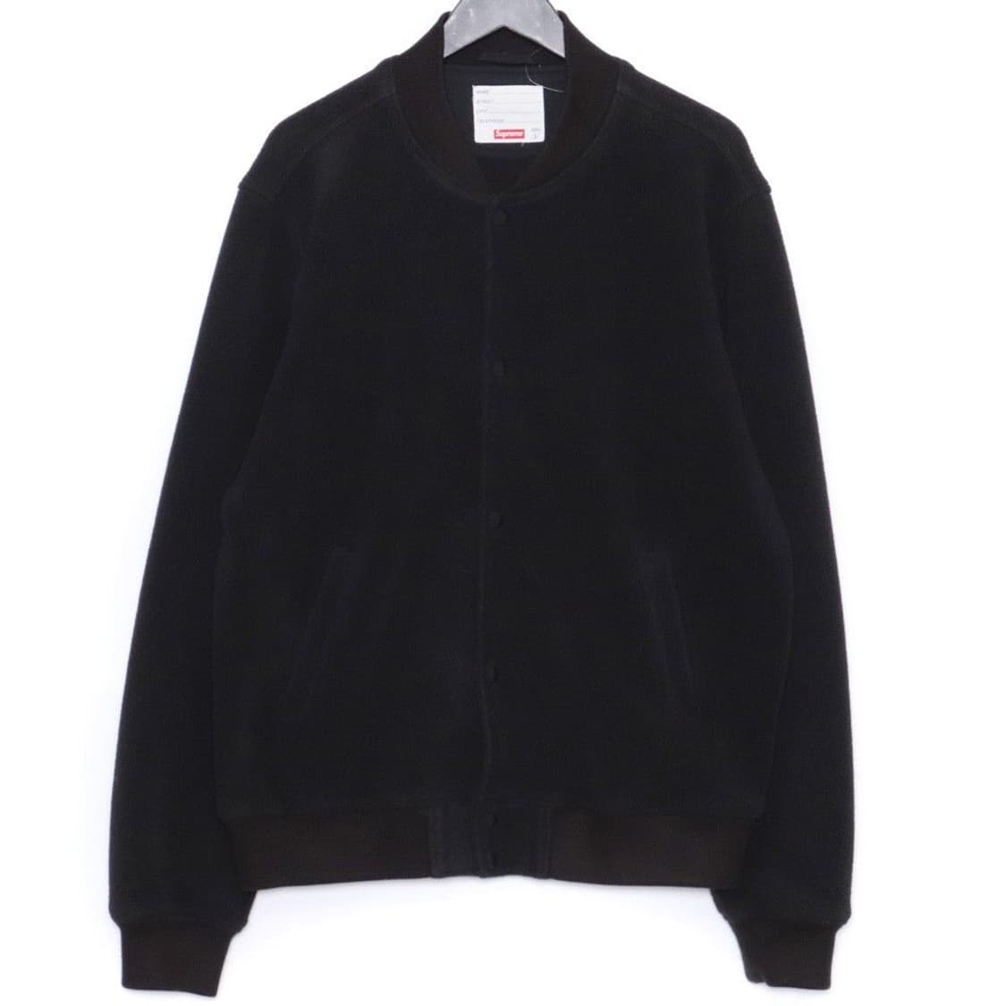 [정품] 슈프림 아치 로고  레더 바시티 자켓 블랙 M 상품이미지2