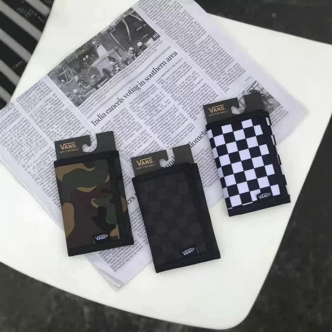 반스 지갑(화이트 체커보드) 상품이미지2