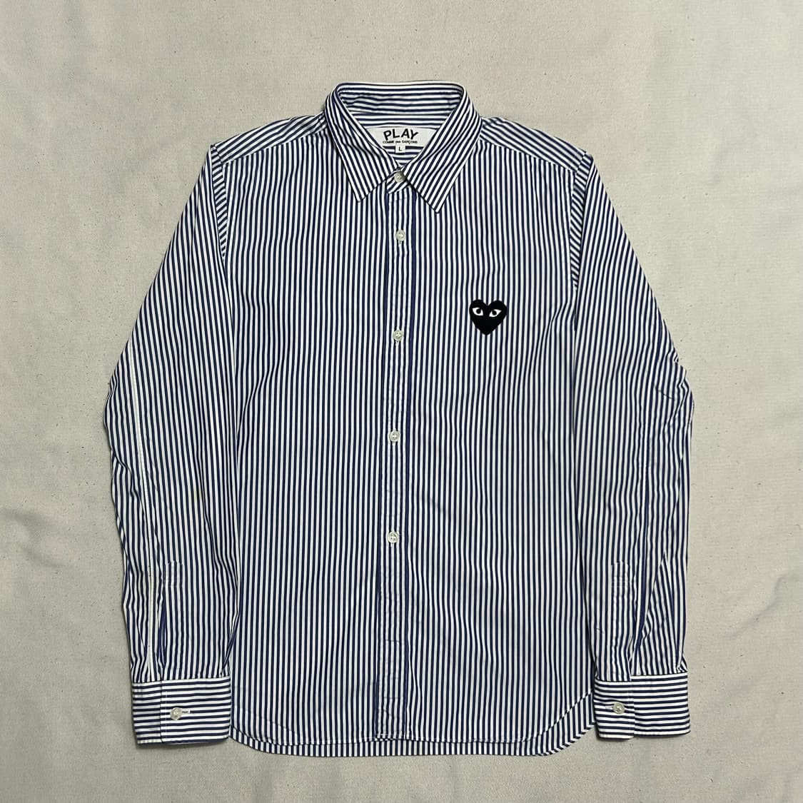 L 꼼데가르송 여성용 스트라이프 코튼 셔츠 상품이미지2