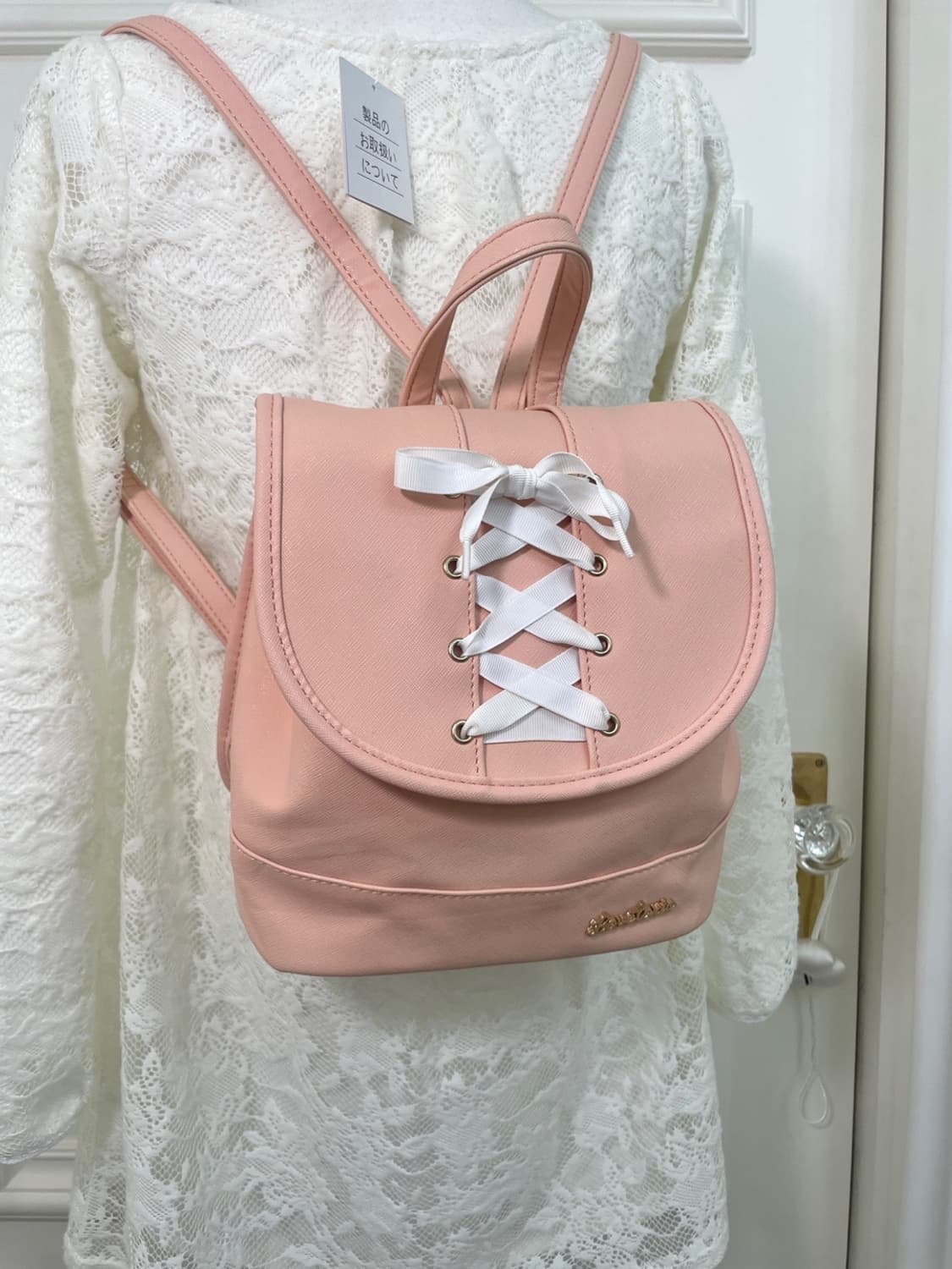LOVE TOXIC lace-up mini backpack 상품이미지2