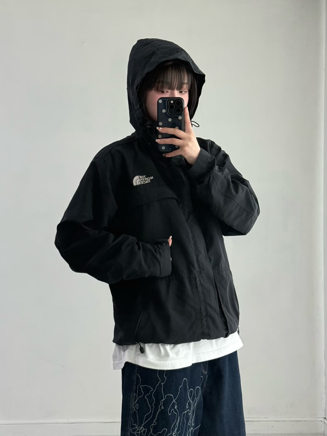 노스페이스 블랙 포켓 바람막이 상품이미지1