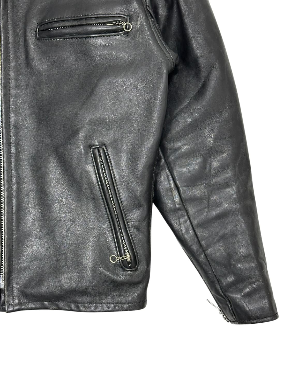 쇼트 싱글 라이더 자켓 상품이미지2