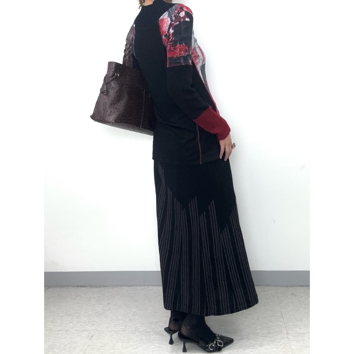 빈티지 블랙 머메이드 스커트 상품이미지3