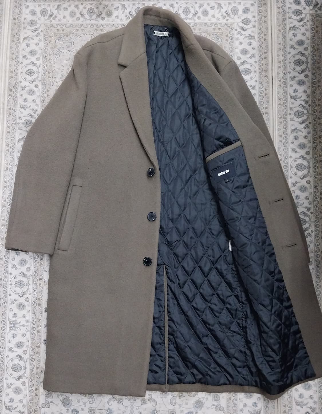 드로우핏 브라운 울 캐시미어코트 L 상품이미지2