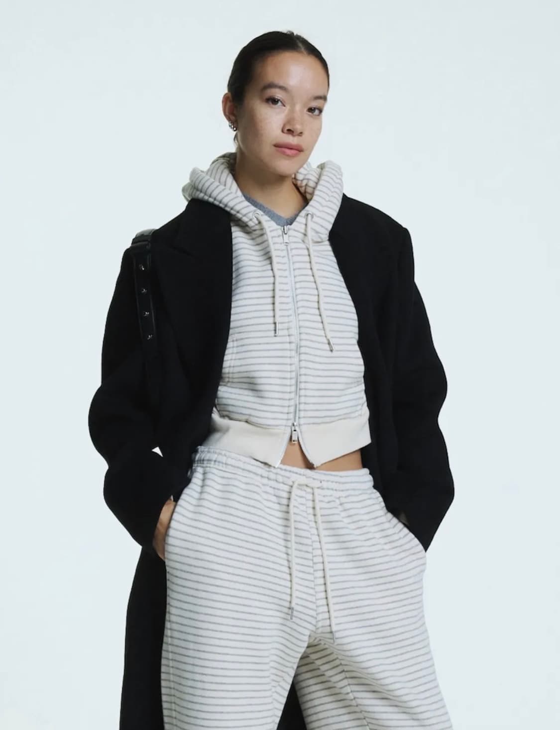 글로니 스트라이프 후드집업 상품이미지3