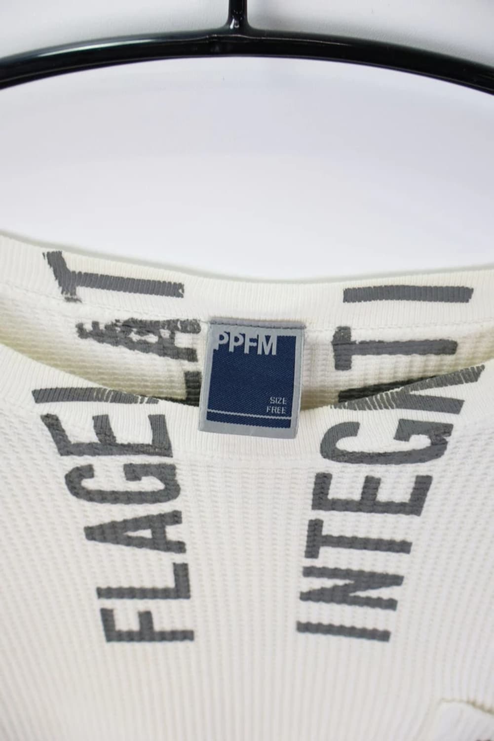  PPFM 프린팅 디테일 화이트 롱슬리브 상품이미지5