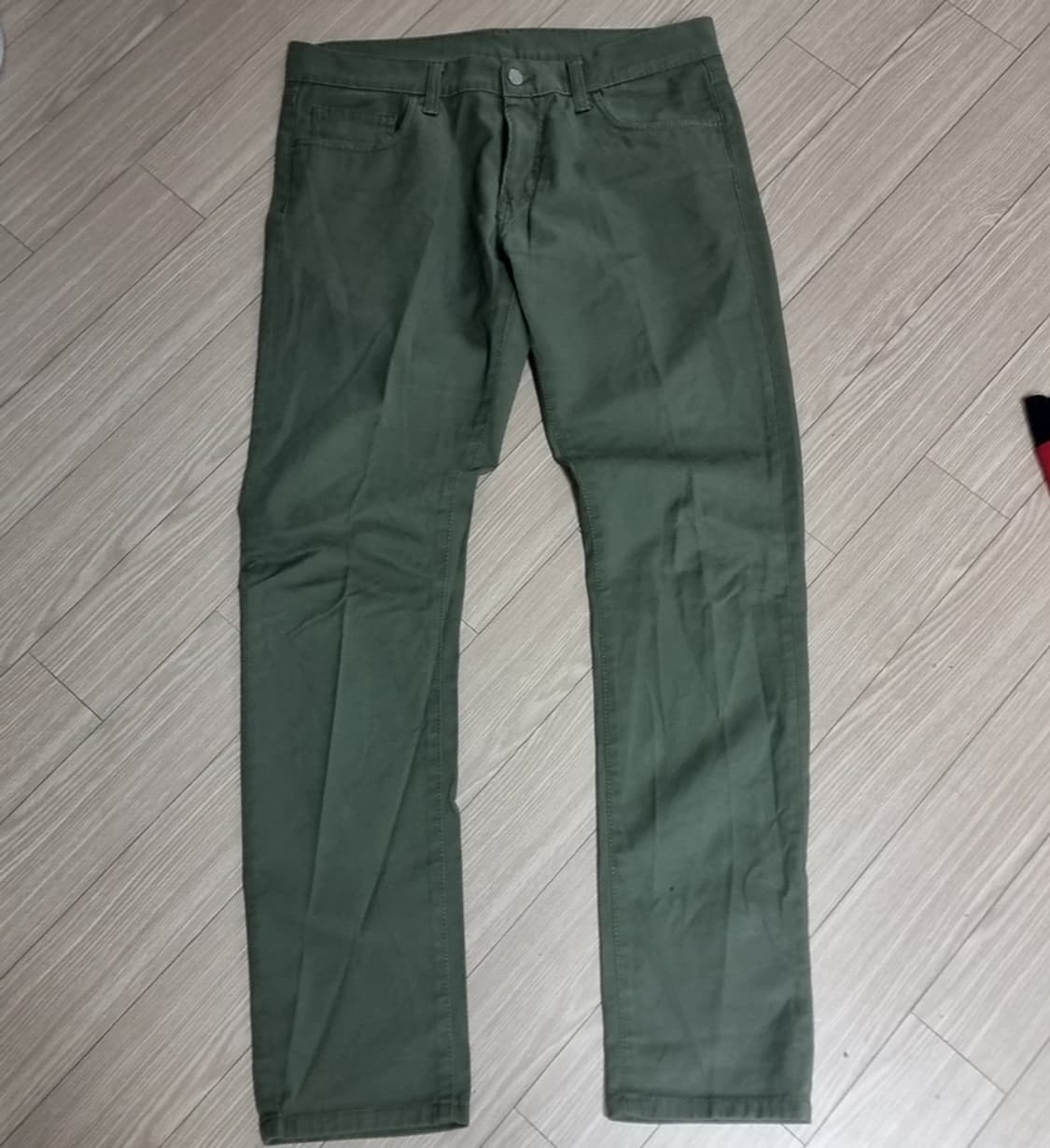 칼하드 카키색 면바지 남성 바지(32) 상품이미지1