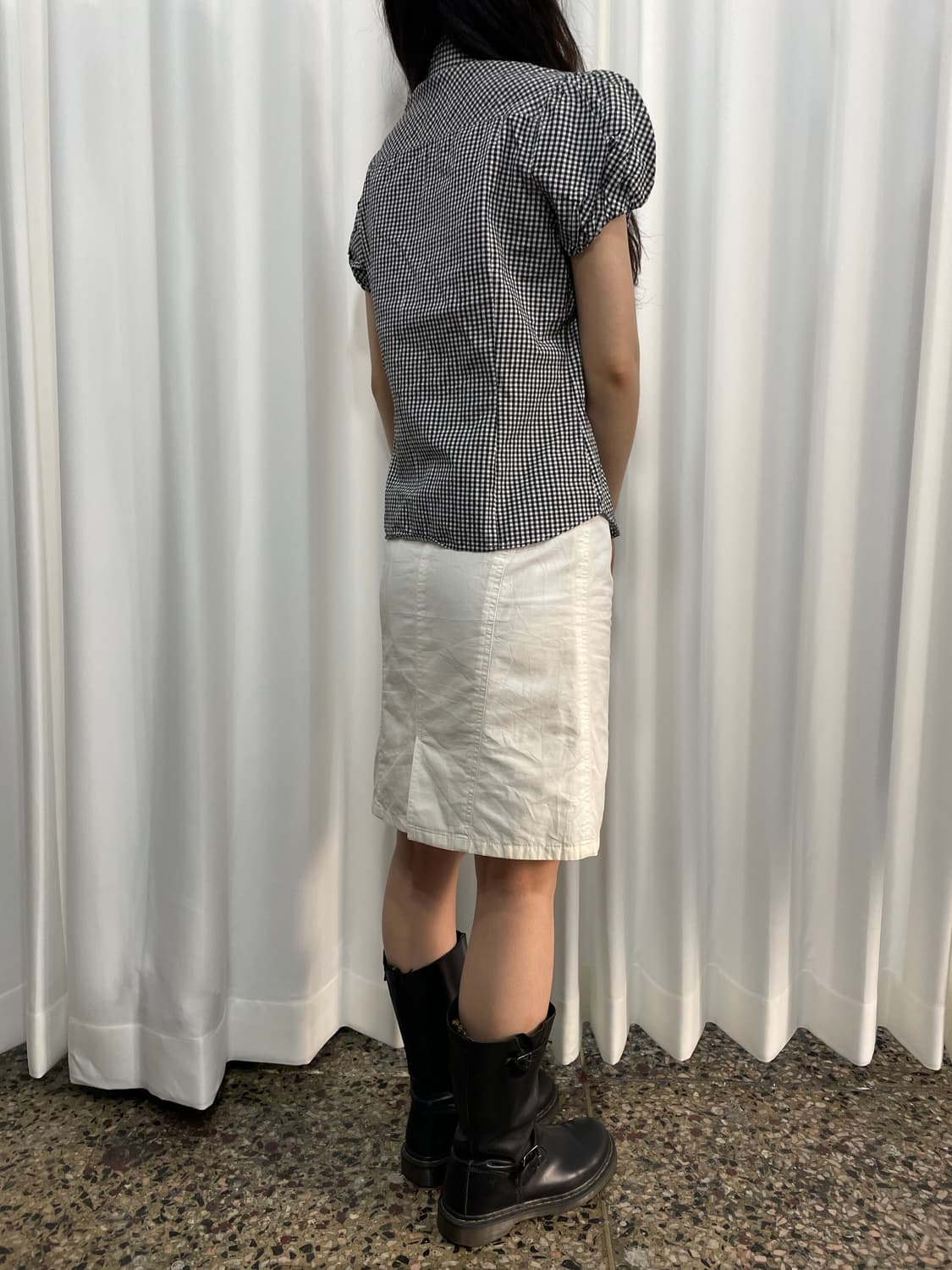frill check shirt 상품이미지4