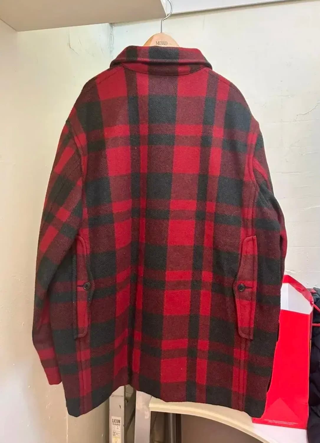 폴로 랄프로렌 레드타탄 울코트  상품이미지2