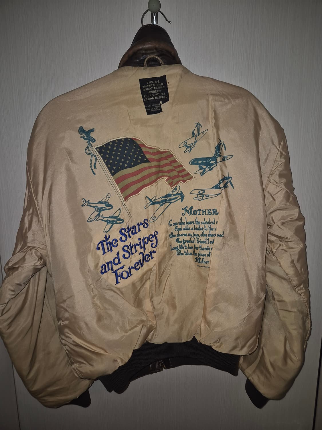 80s - 90s 아비렉스 A-2 가죽 항공점퍼 상품이미지7