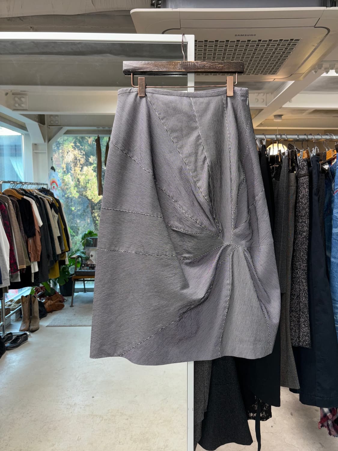 Grand succes 스트라이프 변형 스커트 상품이미지1