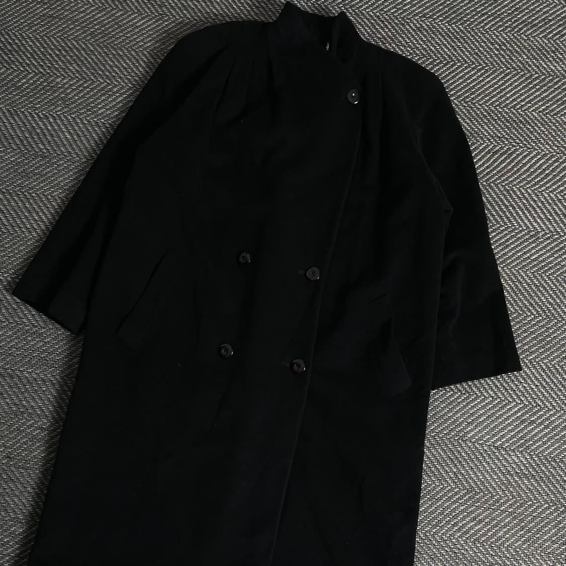 MADUSON 일본 빈티지 울 롱코트 블랙y 3366 상품이미지1