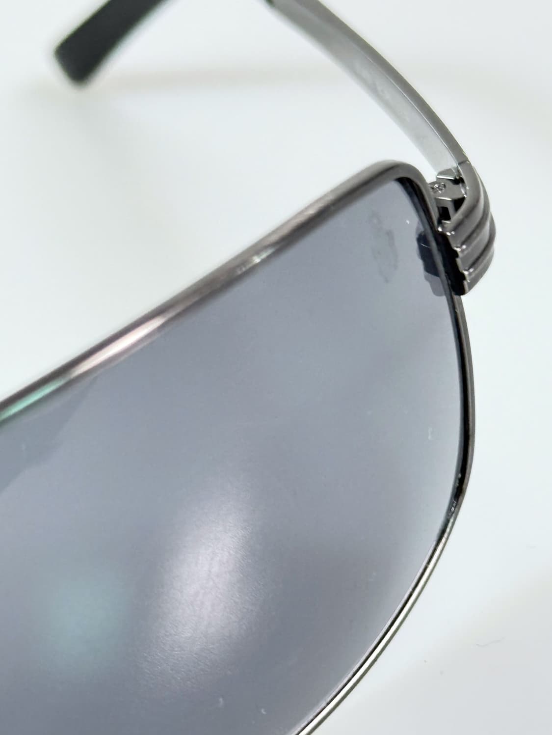 90s OCCHIALI 다크그레이 메탈 스퀘어 빈티지 선글라스 상품이미지4