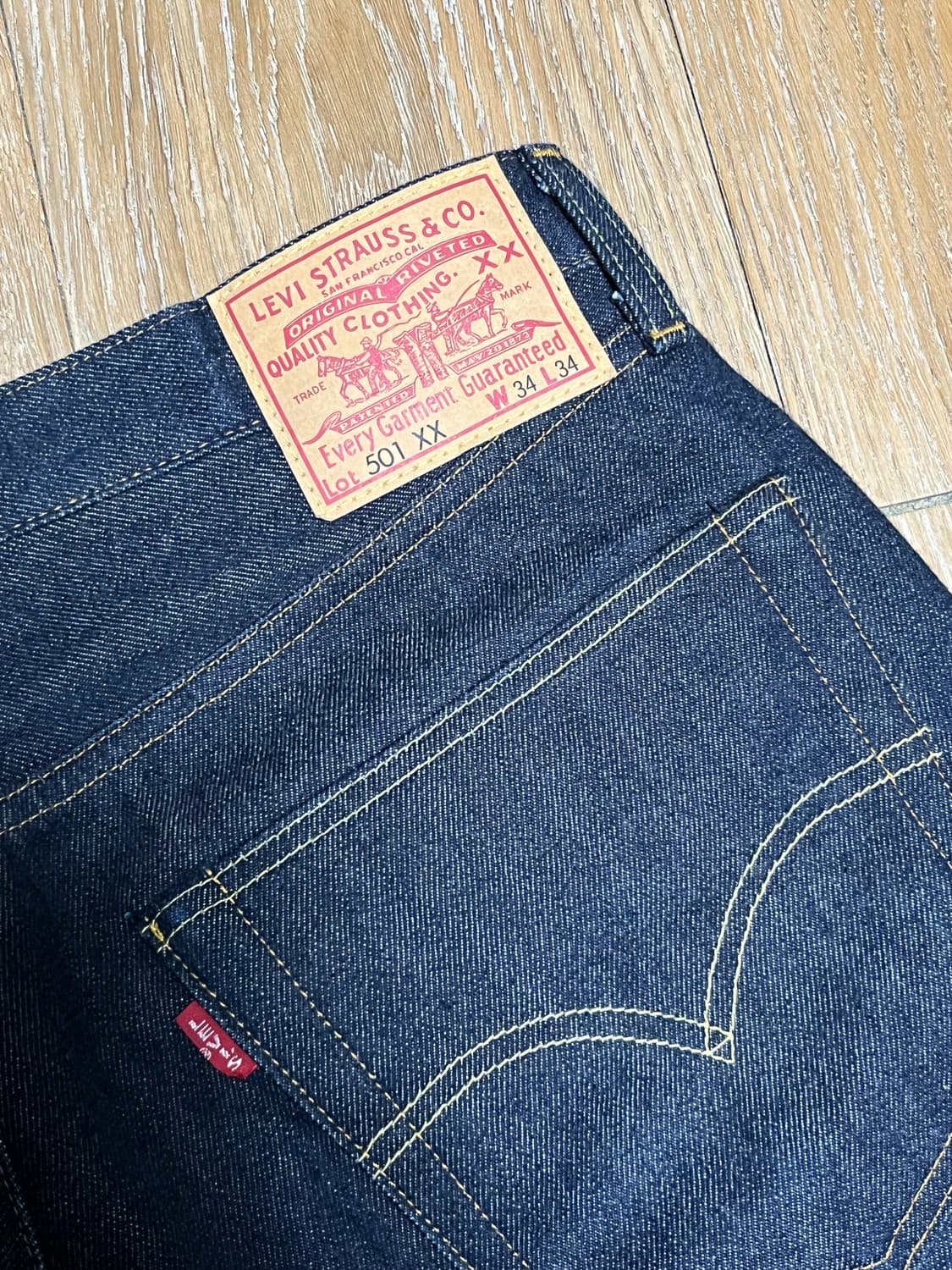 LVC 55501 생지 리지드 데님 34x34 상품이미지5