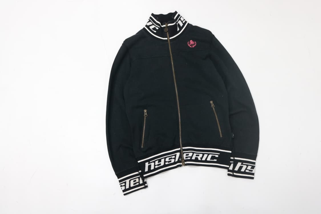 히스테릭글래머 빅 로고 시보리 배색 풀집업 져지 상품이미지2