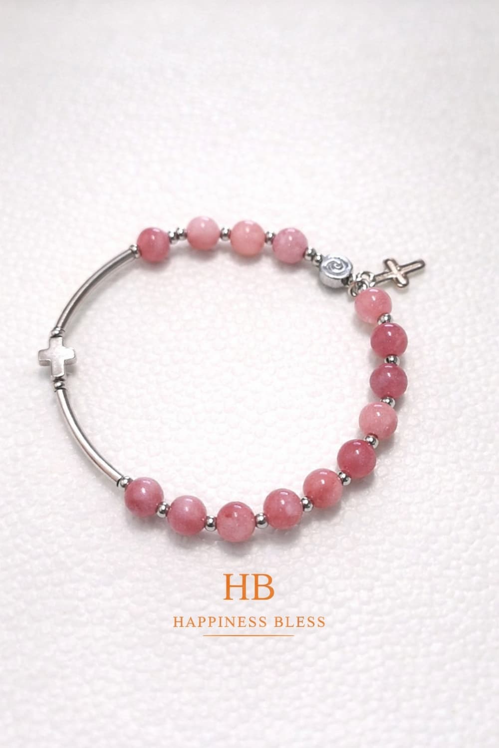 핑크썬스톤 묵주팔찌 상품이미지2