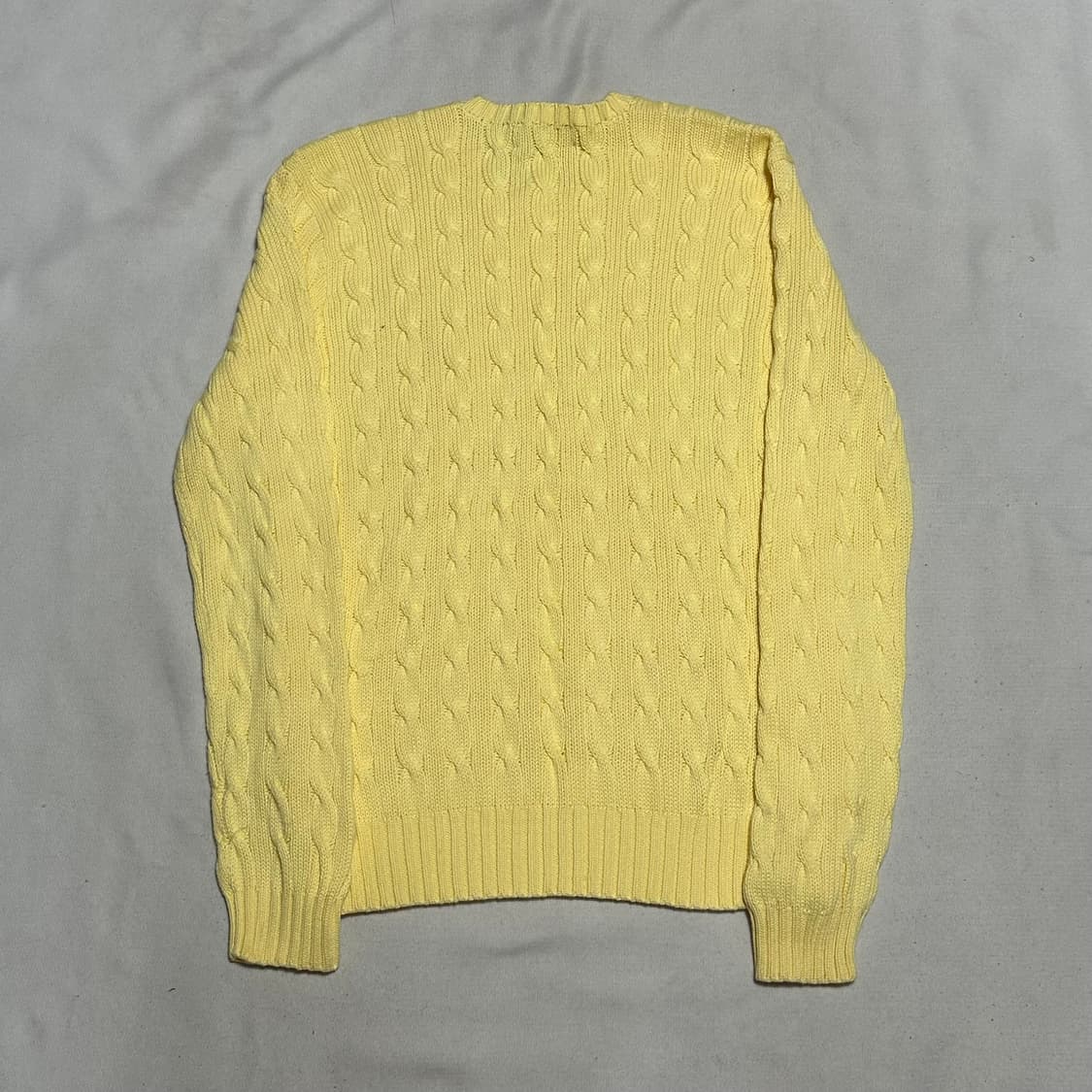 M 폴로랄프로렌 옐로우 케이블 코튼 니트 상품이미지3