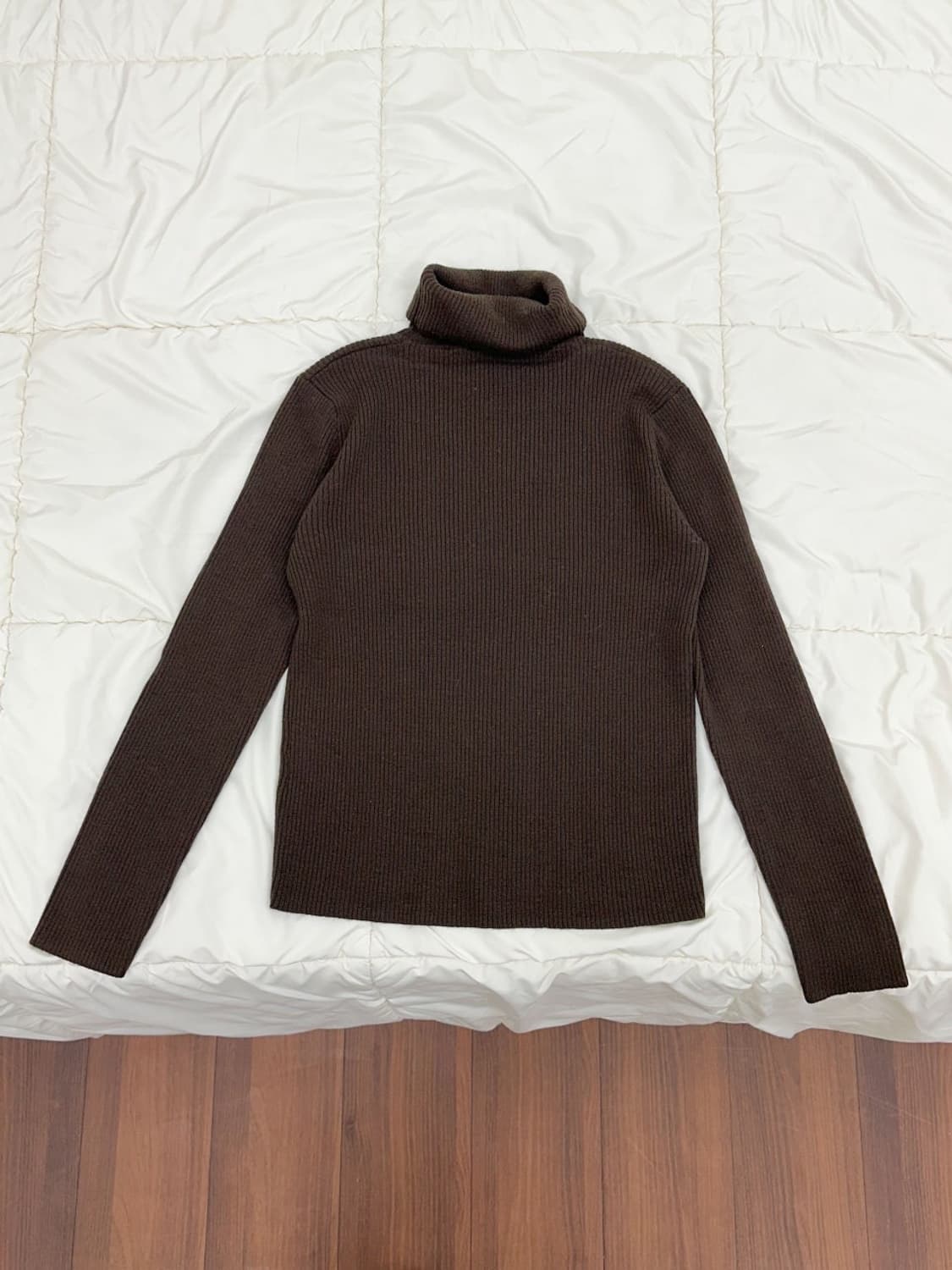 courreges / 꾸레쥬 브라운 울 골지 터틀넥 니트  상품이미지5