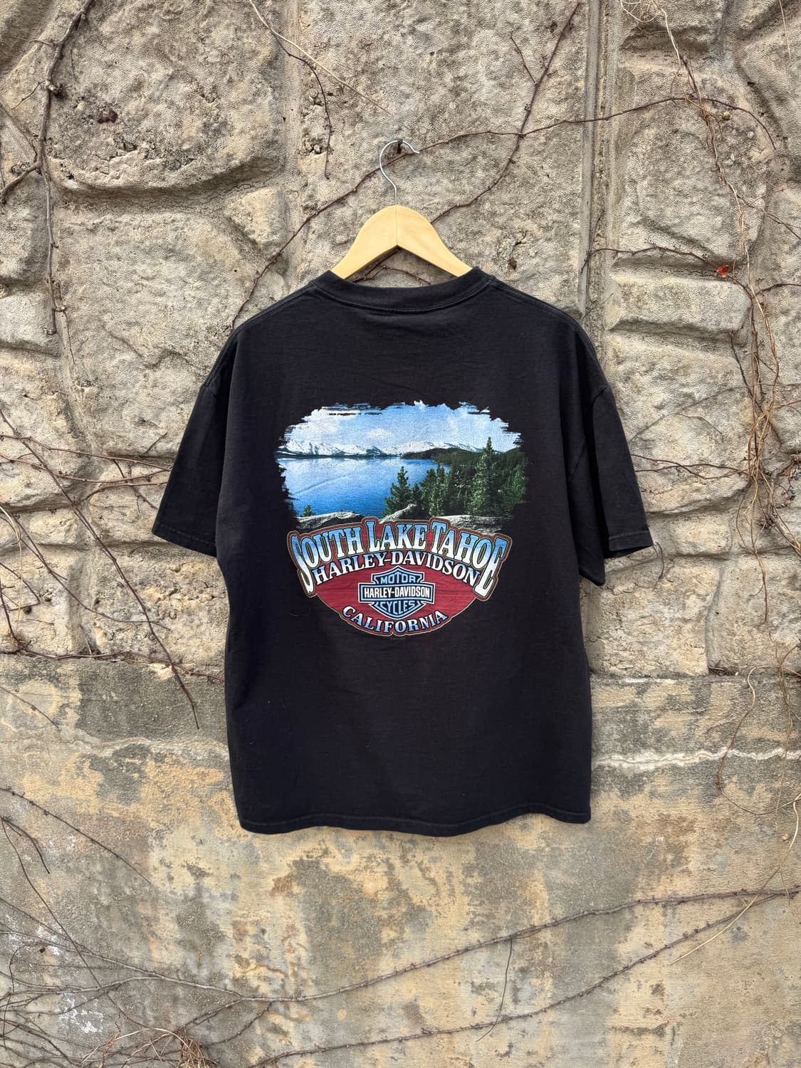 00s 할리데이비슨 빈티지 2009 로고 헤인즈 프린팅 반팔 티셔츠 상품이미지2