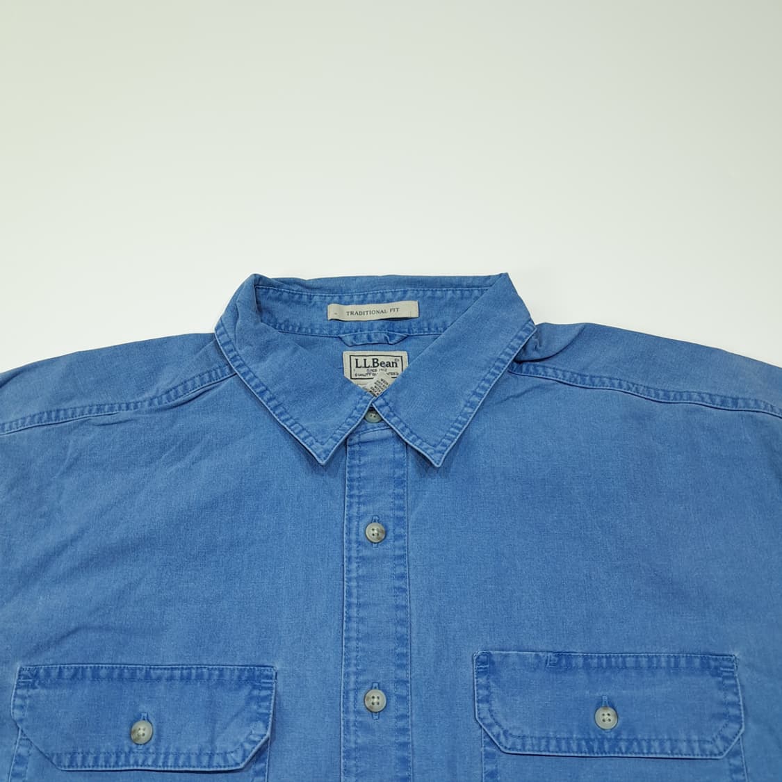 CL589 XL 엘엘빈 90s 말레이시아판 코튼 플랩포켓 워크 셔츠 남 상품이미지2