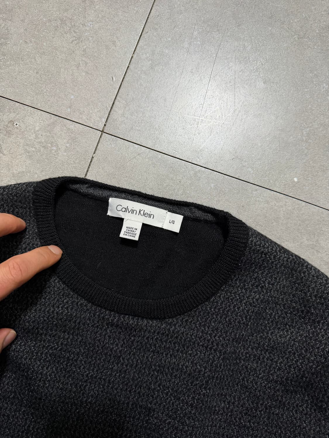 캘빈클라인 빈티지 컬러블록  울니트  100size   상품이미지4