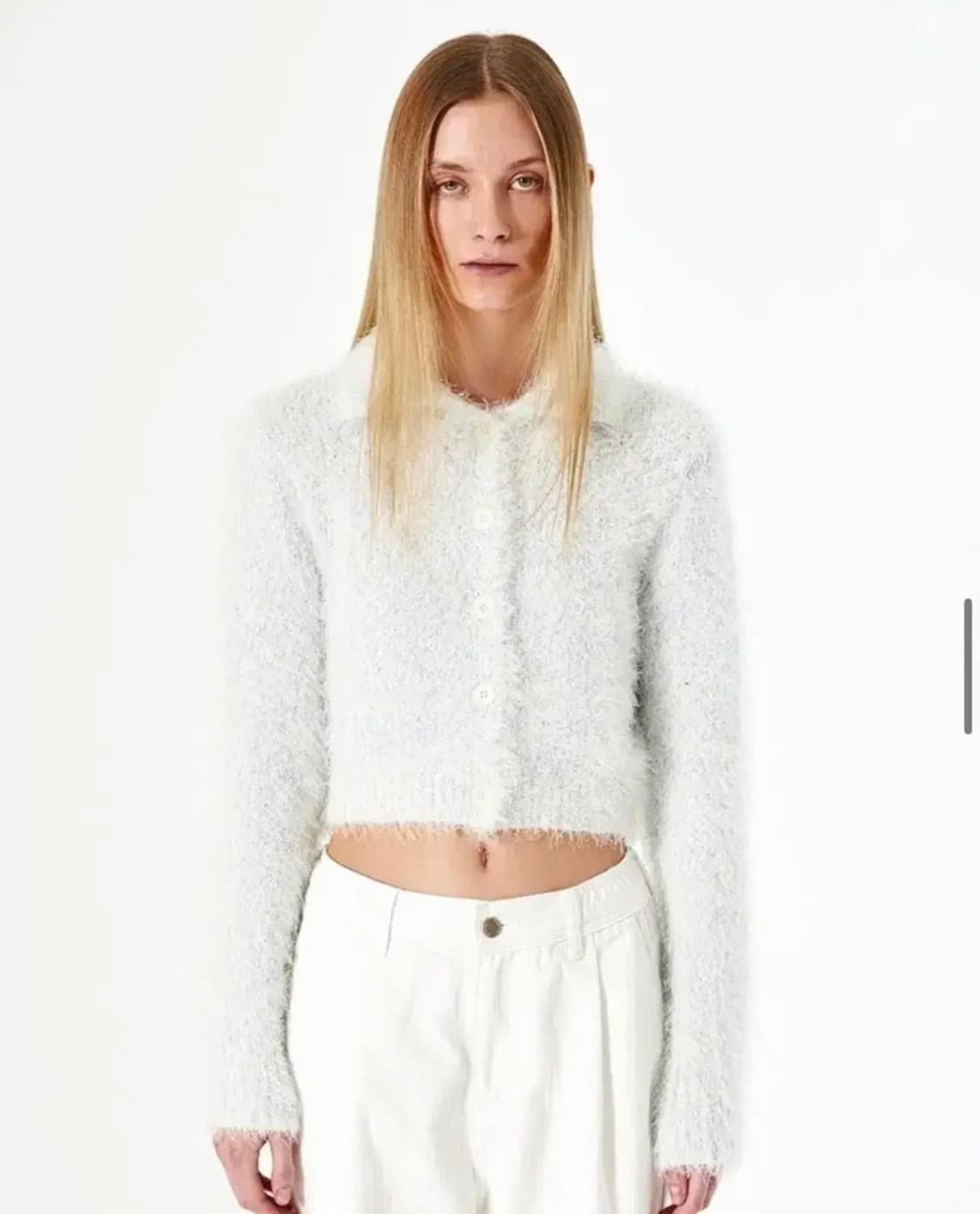 다이애그널 퍼지 니트 가디건 상품이미지3