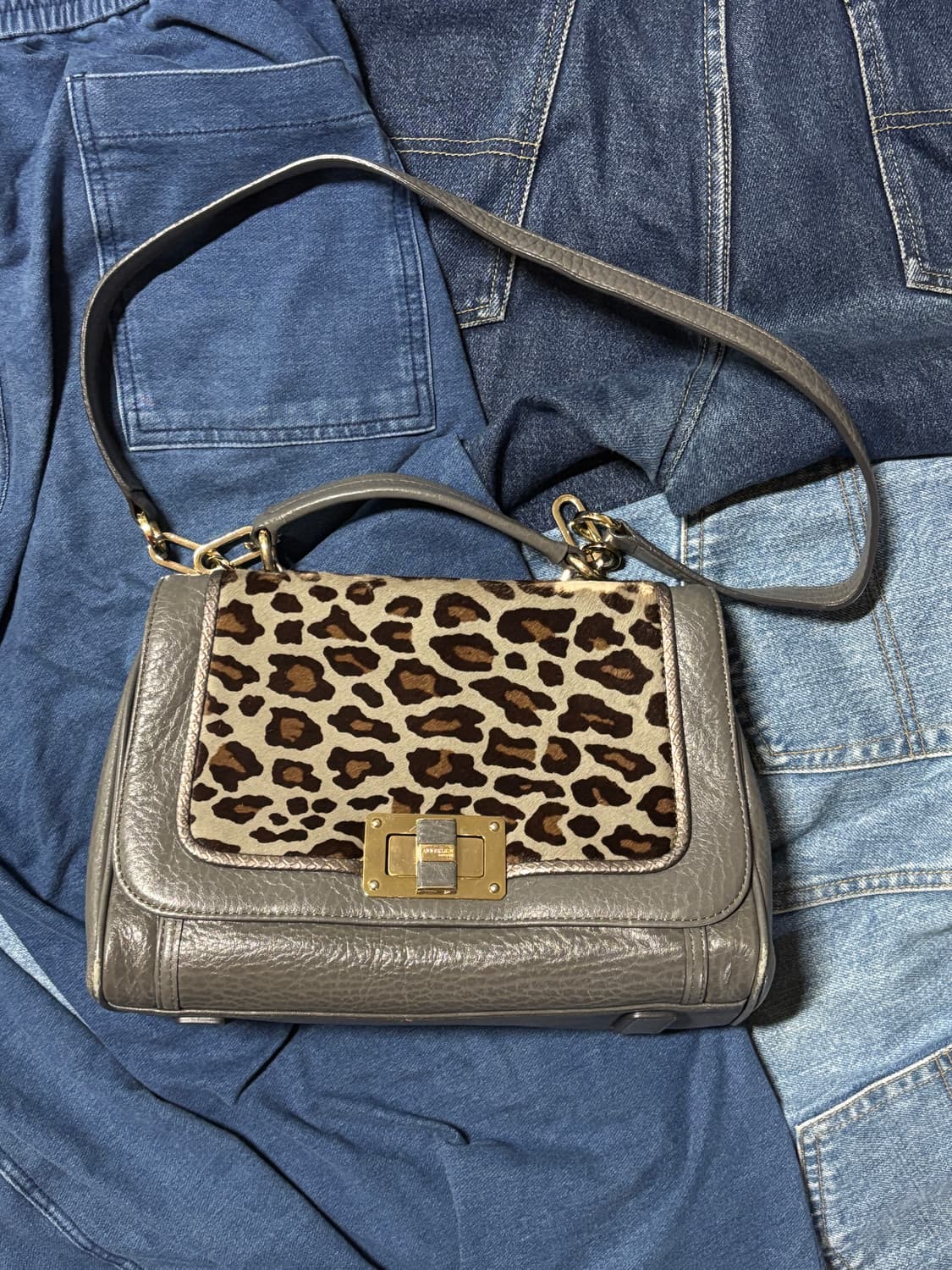 anne klein leopard pattern shoulder bag 상품이미지1