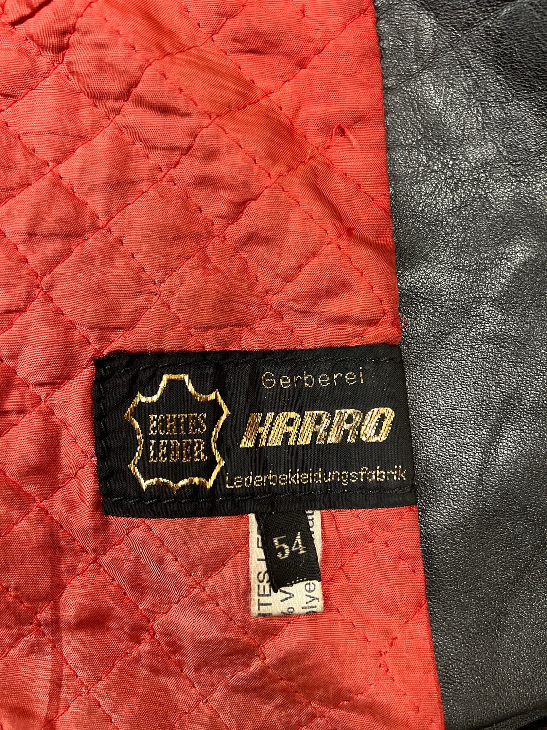 [52] HARRO 독일 빈티지 리얼레더 모터사이클 라이더자켓 상품이미지7