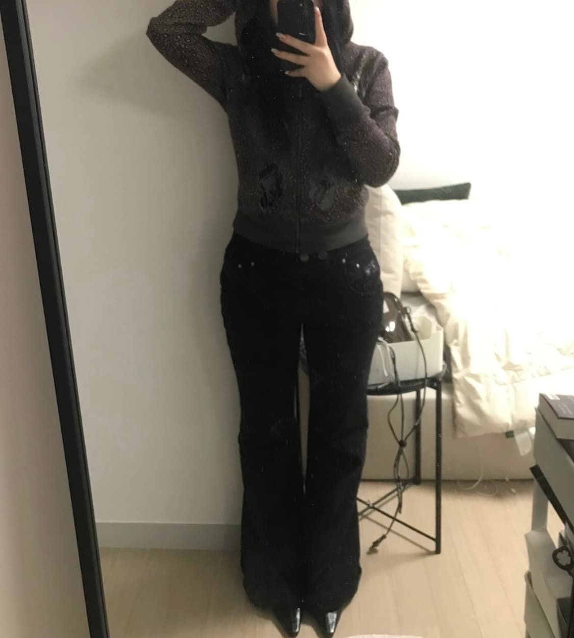 플노팔 레오파드 후드집업 판매합니다 상품이미지2