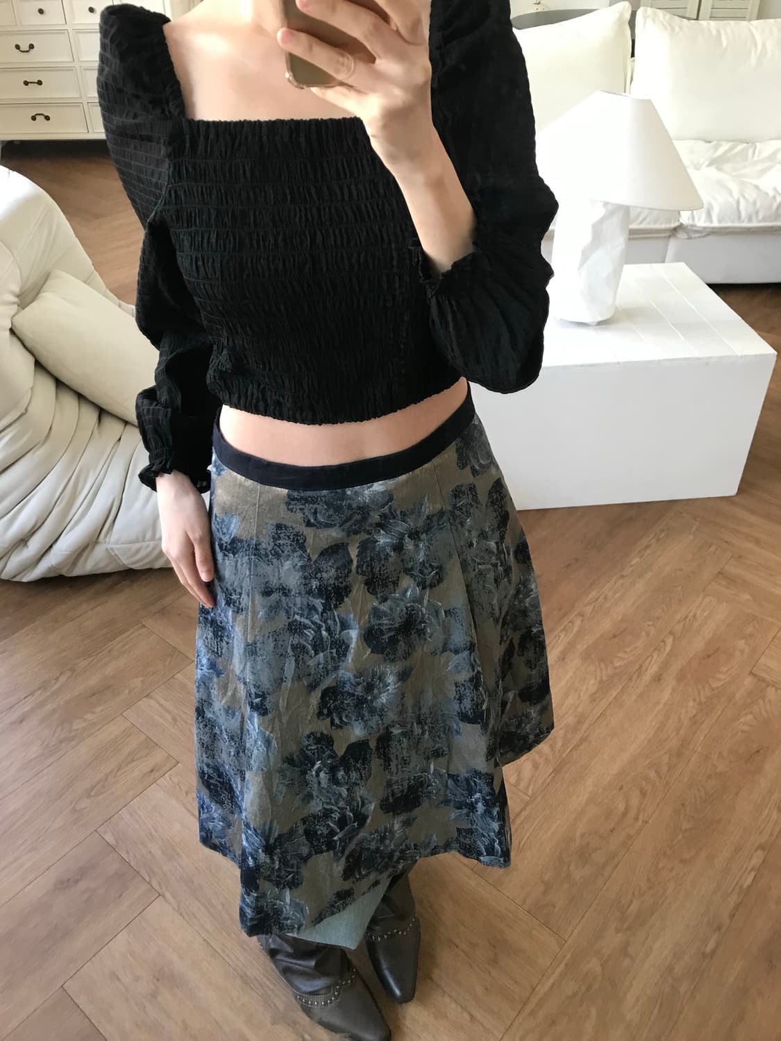 vintage pattern skirt 상품이미지9