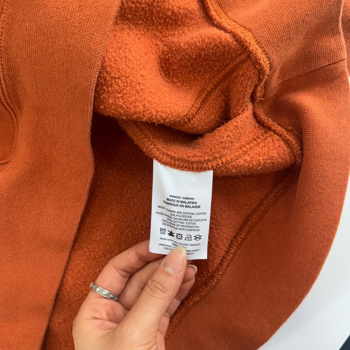 Nike 나이키 스몰로고 오렌지 후드티 상품이미지6