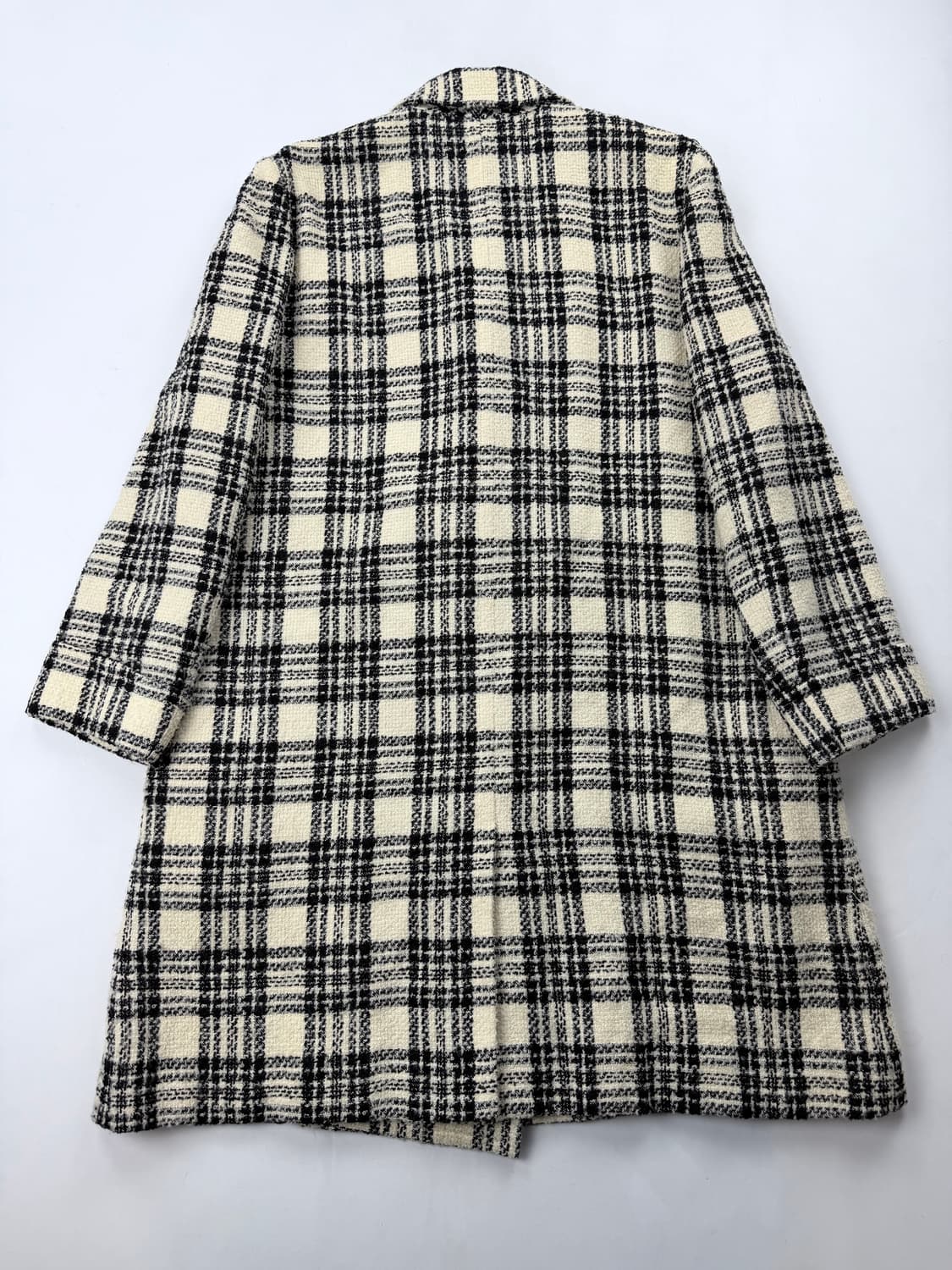 90s Liz Claiborne 울 체크 트위드 코트 상품이미지8