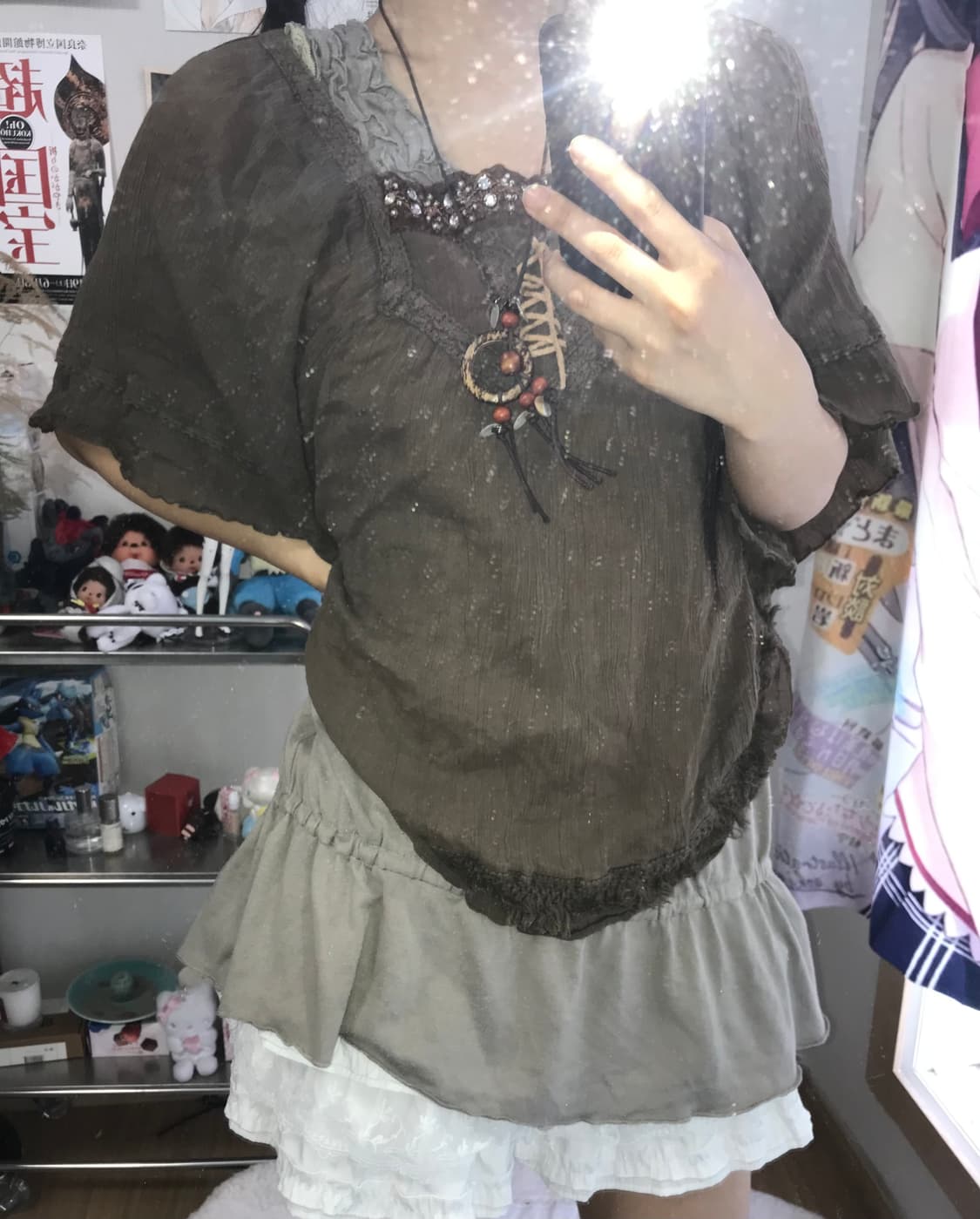 재패니즈 모리 프릴 민소매 원피스 상품이미지2