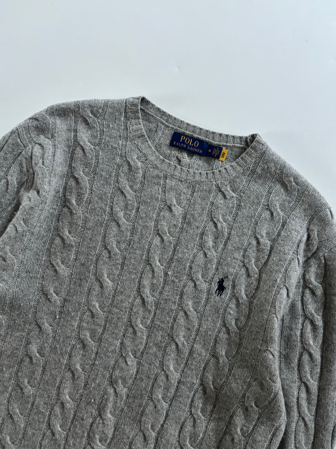 Polo 폴로 랄프로렌 신형 큐알 그레이 케이블 니트 상품이미지4