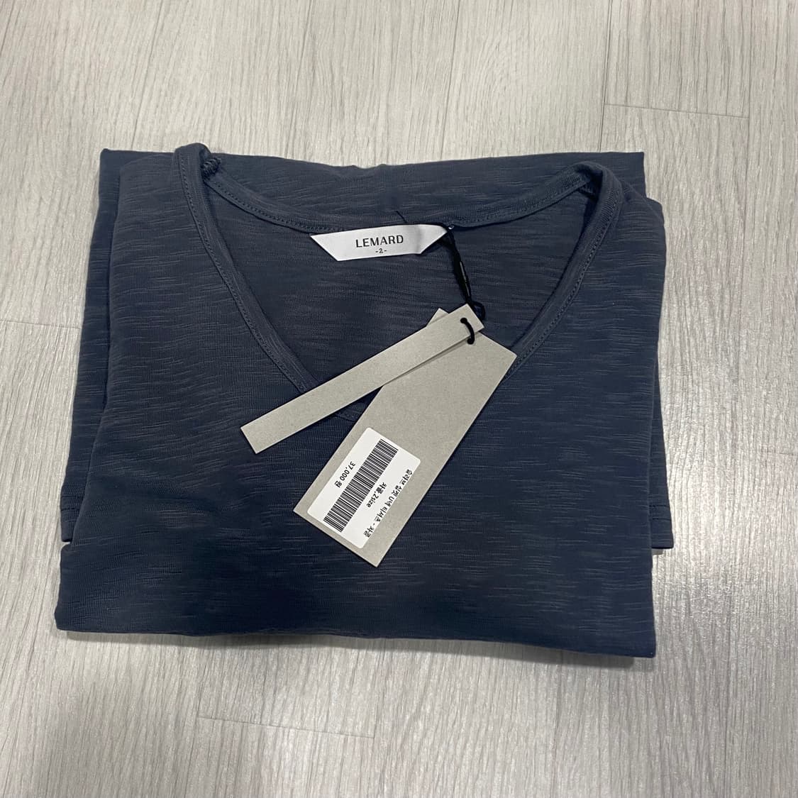 [새상품] 르마드 슬라브 실켓 U넥 티셔츠 차콜 2 상품이미지5