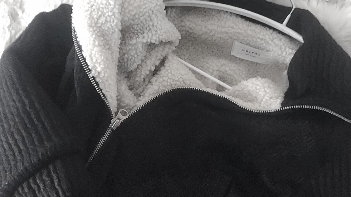 도우치도우치 페이즐리 올드빈티지 오리엔탈 투웨이 양털 점퍼 블랙 상품이미지2