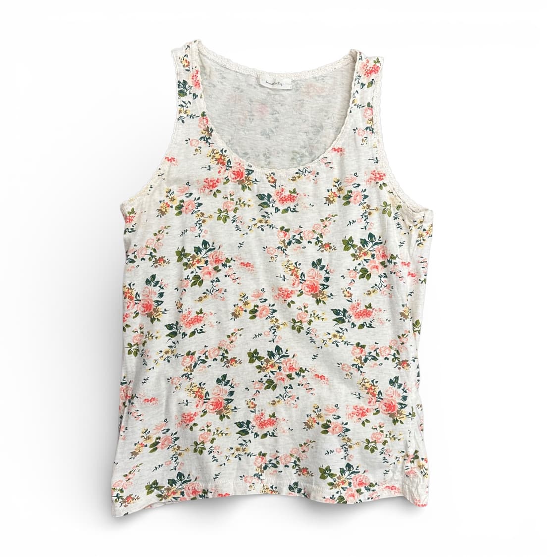 Flower Ivory Sleeveless Top 상품이미지2