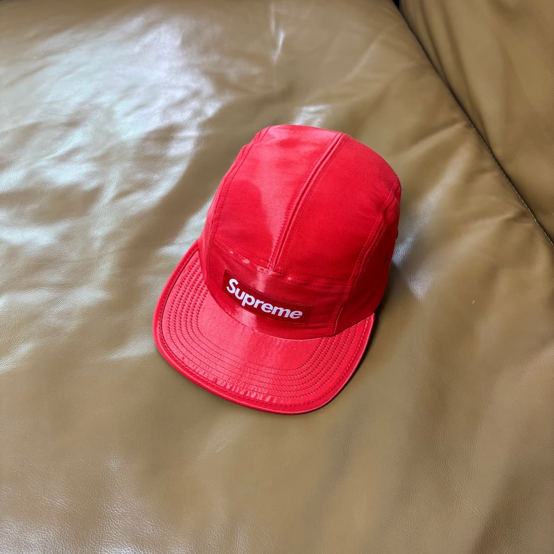 Supreme 슈프림 실크 레드 캠프캡 모자 (Silk Red) 상품이미지1
