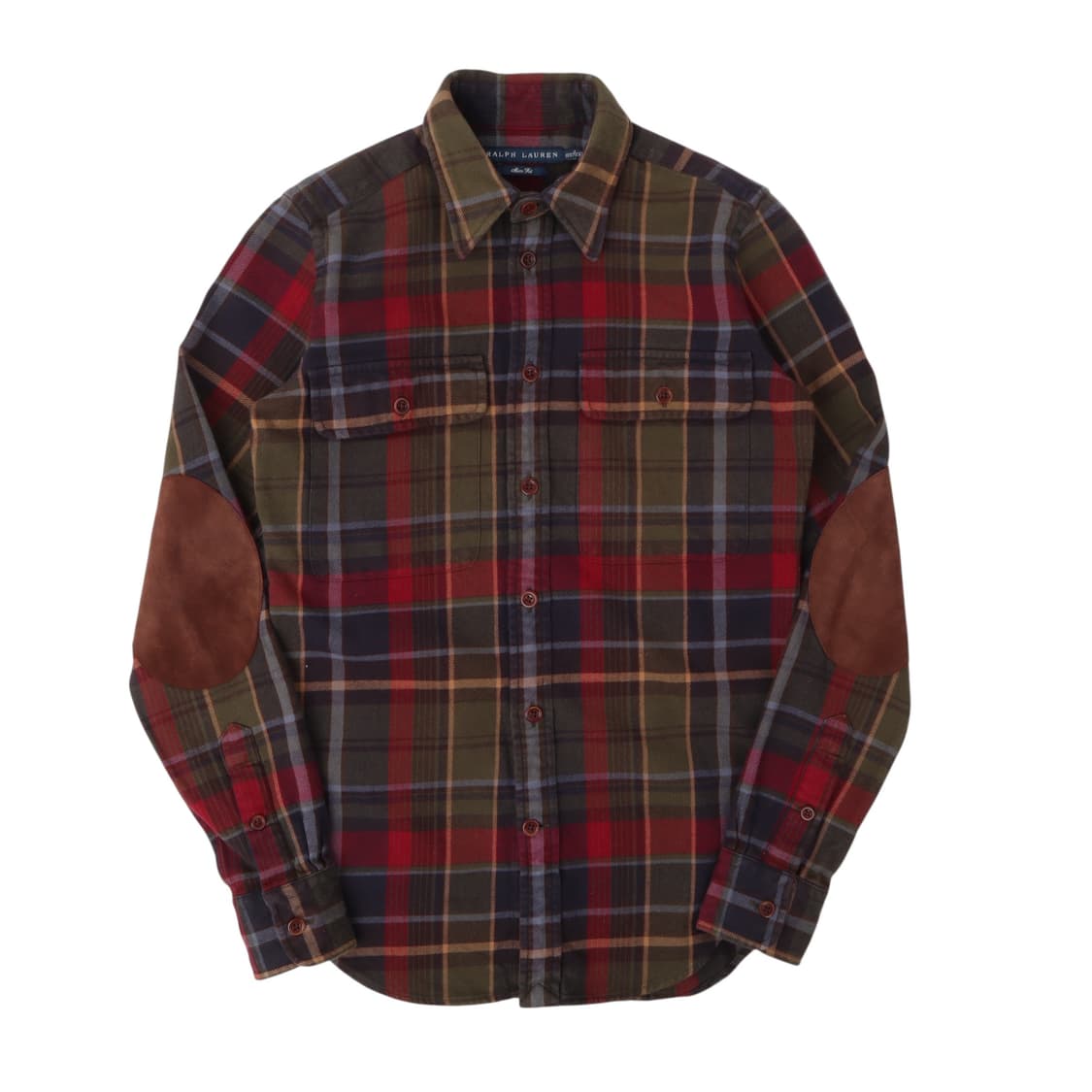 폴로 랄프로렌 엘보우 패치 워크 체크 셔츠 상품이미지1