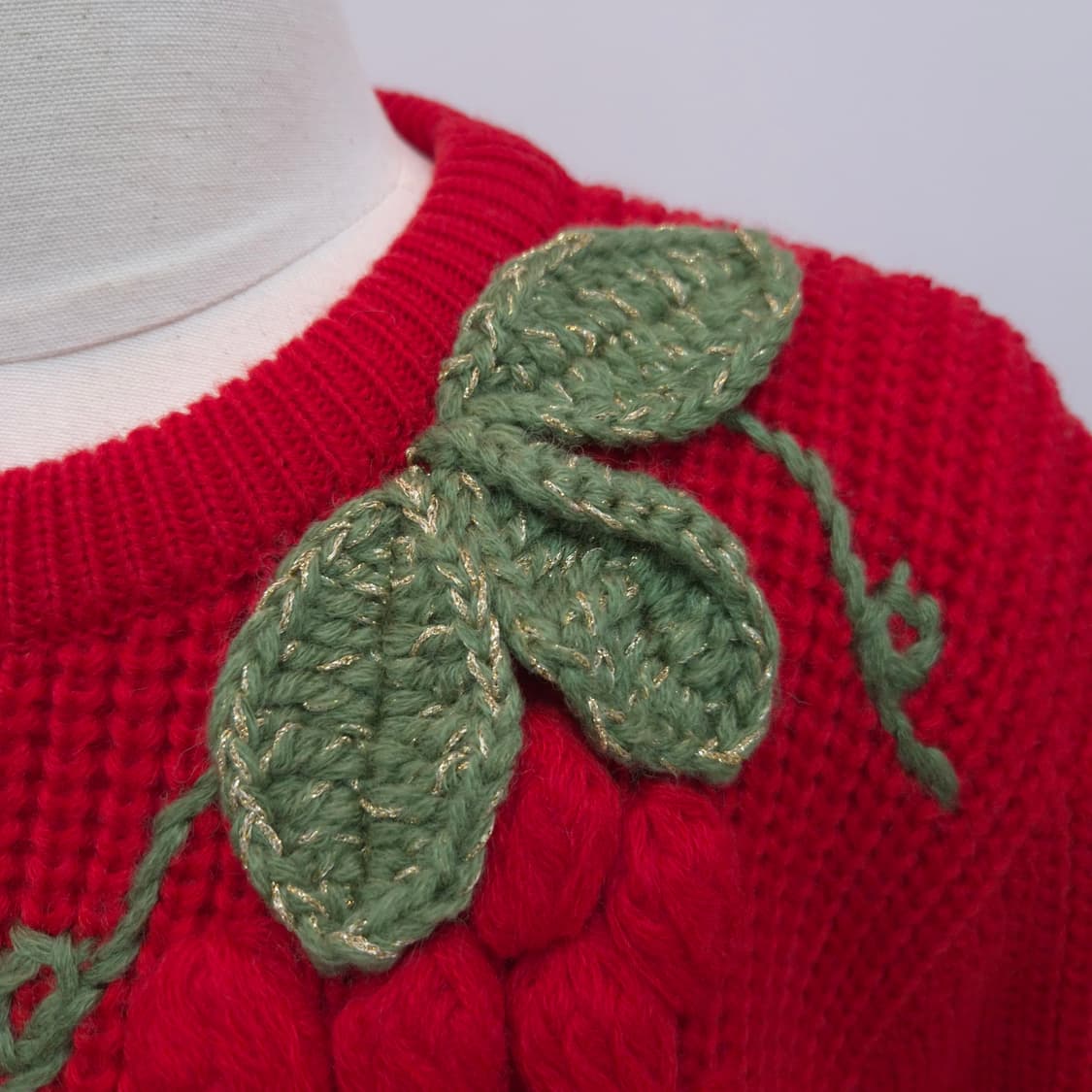 DON JADE 레드 울혼방 니트 상품이미지3