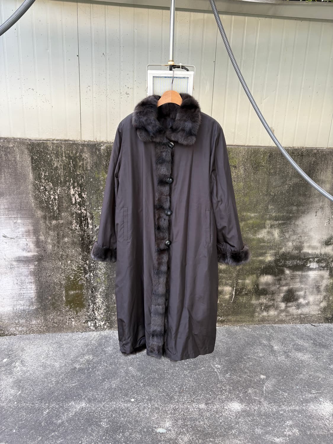 러시아산 리얼 실크&스쿼럴 퍼 코트 (양면) 상품이미지3