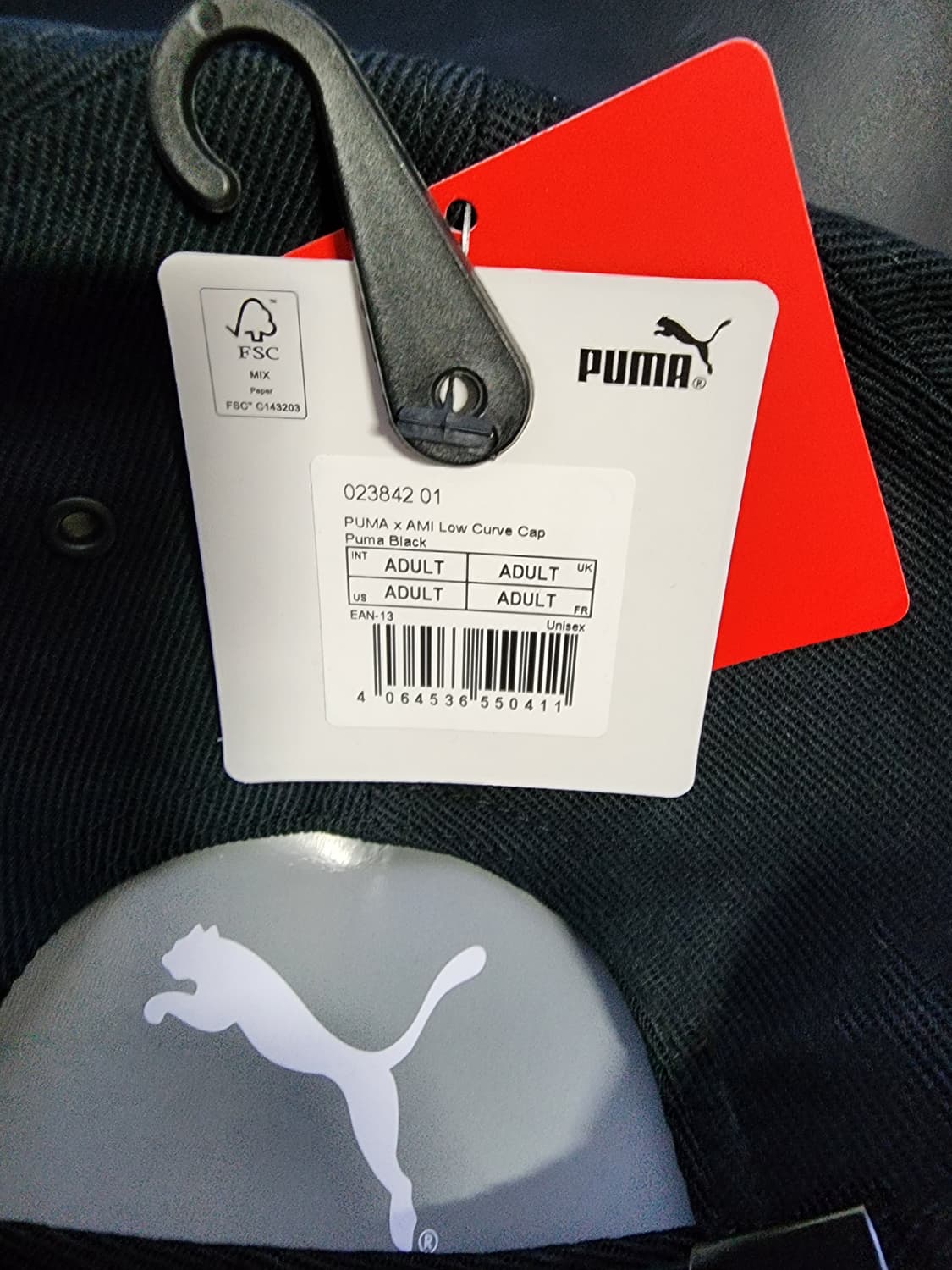 푸마 X 아미 로우 커브 캡 블랙 상품이미지3