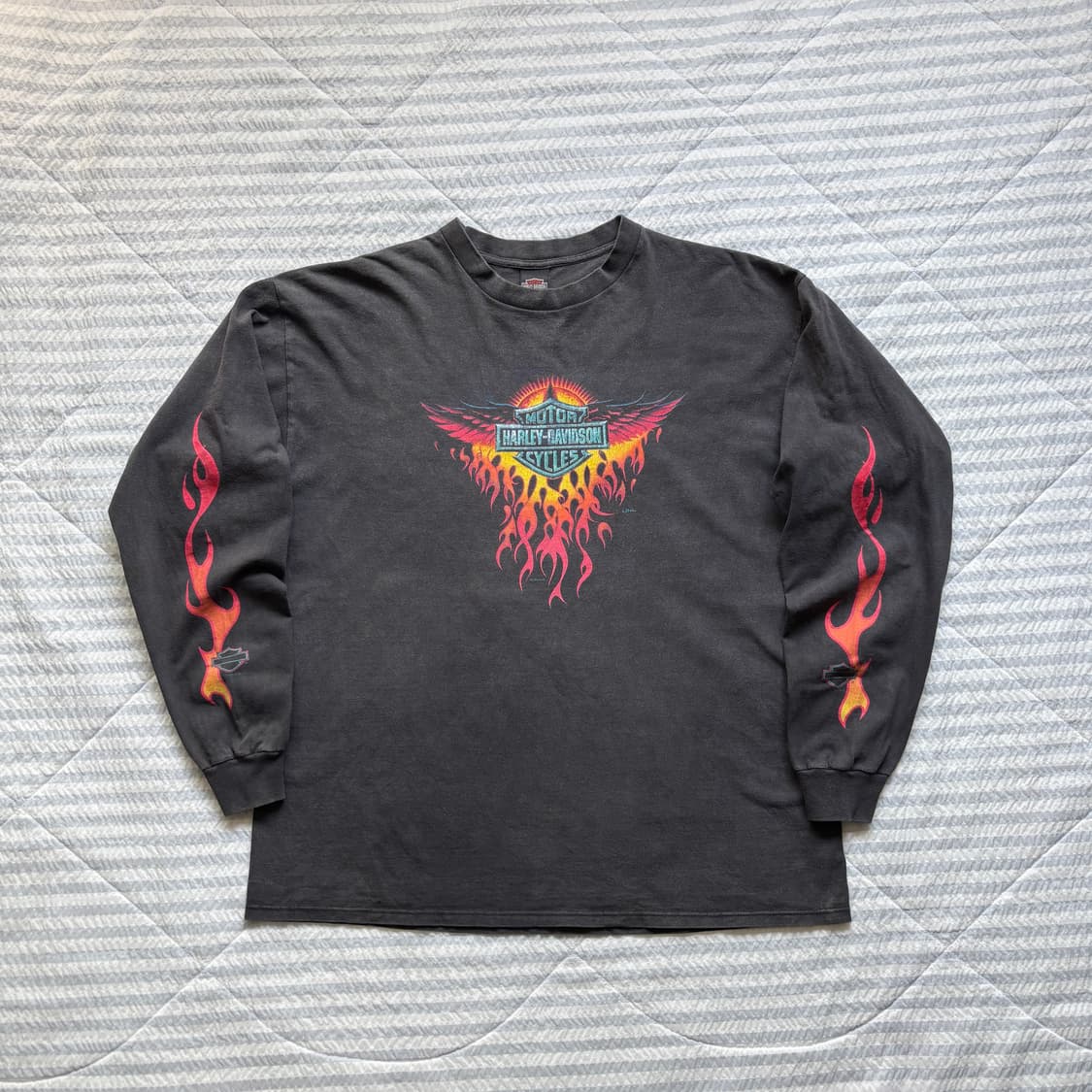 90s 빈티지 할리데이비슨 플레임 롱슬리브 티셔츠 상품이미지1